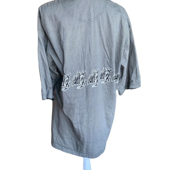 VINTAGE 90s Grand Slam Golf Men's Short Sleeve Polo Shirt Size XL Black Plaid - Picture 3 of 4